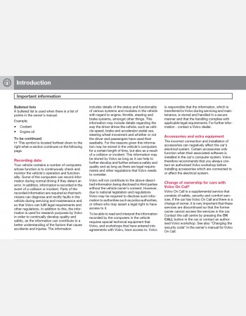 volvo v40 2013 owners manual